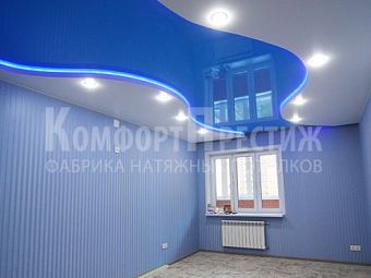 двухуровневый натяжной потолок 3